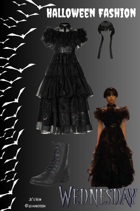 Wensday Addams Dress, Wednesday Full Outfit, Female Pugsley Addams Costume, Wednesday Adams Outfits 2022, Pubert Addams Costume, Wednesday Addams Outfits 2022, The Addams Family Wednesday, Wednesday Addams Dress 2022, Addams Family Costume