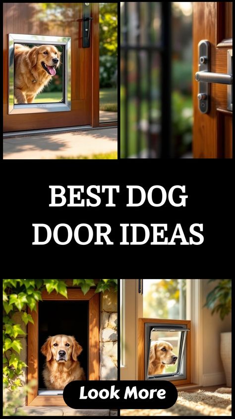 Enhance the practicality of your living space by exploring a curated selection of 10 innovative dog door solutions. Achieve a harmonious balance between convenience and safety as you find the ideal option for your beloved pet's needs. Diy Cat Door In Door, Pet Door Ideas, Dog Fence Diy, Dog Door Ideas, Best Dog Door, Diy Dog Fence, Pet Patio Door, Doggie Door, Dog Doors