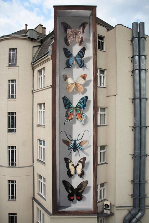 Seni Mural, Art Papillon, Urbane Kunst, Street Art Banksy, Sidewalk Art, Urban Street Art, Best Street Art, 3d Street Art, Amazing Street Art