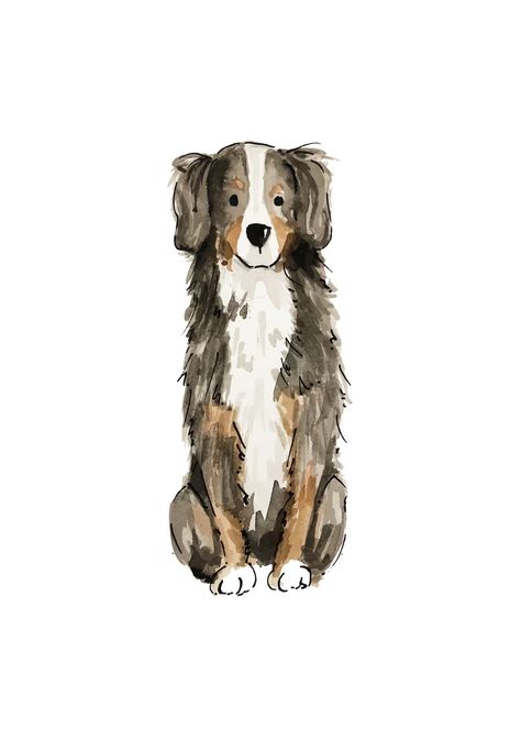 5x7 Bernese Mountain Dog Print - Etsy Dog Watercolor Painting, Expensive Dogs, 강아지 그림, White Dog, Dog Wallpaper, Watercolor Dog, Mountain Dog, Bernese Mountain, Dog Illustration