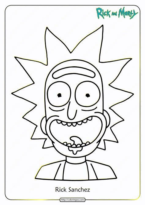 Rick Sanchez, also known as Rick C-137, is the titular main protagonist of Rick and Morty. #free #printable #ricksanchez #rickandmorty #coloring #coloringpage #pdf Drawing Ideas Rick And Morty, Rick And Morty Printables, How To Draw Rick And Morty, Rick Sanchez Drawing, Rick And Morty Painting Ideas, Drawing Ideas For Boys, Rick And Morty Drawings, Drawing Rick And Morty, Rick And Morty Coloring Pages