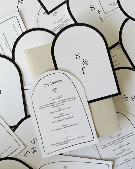 The details card from Sam and Eliza’s invite suite was a double sided arch, with a custom monogram welcoming the guest as soon as they opened the envelope ✉️ #wedding #weddingstationary #weddingday #weddinginvitationcards #weddinginvitationdesign #stationery #invitation #invitations #savethedate #invitationwording #letterpress #details #arch #monogram #invitationsuite #envelopes #envelopeaddressing Oval Wedding Invitation, Invite Suite, Envelope Wedding, Invitation Wording, Addressing Envelopes, The Guest, Wedding Invitation Suite, Wedding Stationary, Wedding Invitation Design