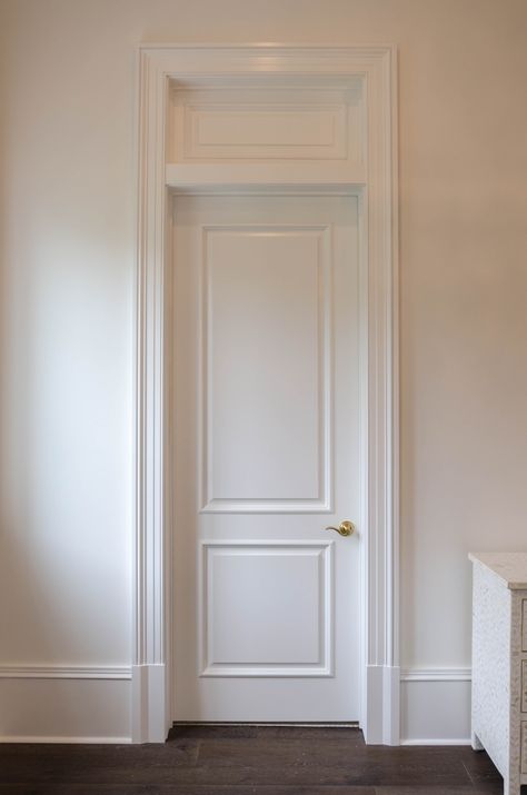 MDF 2 panel door with raised moulding  I prefer solid wood door, but like the style of this. 2 Panel Wood Interior Doors, Doors With Moulding, Elegant Interior Doors, Traditional Interior Doors Styles, 2 Panel Doors Interior, Panel Door Design Modern, Door Moulding Design, Door Panelling Design Modern, Solid Wood Door Design