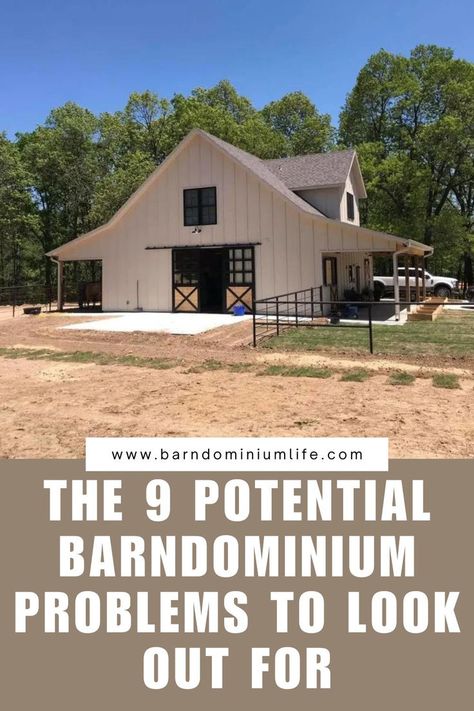 Considering a barndominium? Learn about potential challenges and how to avoid them for a smooth building process! Barndominium Ideas With Basement, Steps To Building A Barndominium, How To Build A Barndominium, Barndominium Under 100k, Barndominium Ideas 2 Bedroom, Barndominium Must Haves, Barndominium Tips, Budget Barndominium, Pole Barn House Interior