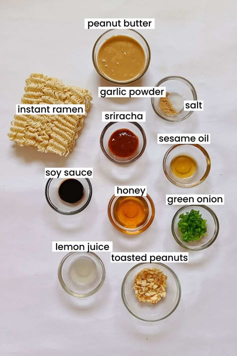 How to make Peanut Butter Ramen Noodles - Spoons Of Flavor Peanut Butter Ramen Noodles, Butter Ramen Noodles, Noodle Sauce Recipe, Peanut Butter Ramen, Ramen Noodles Recipe, Homemade Ramen Noodles, Ramen Seasoning, Healthy Ramen, Ramen Recipes Easy