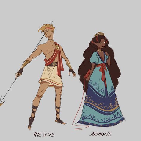 Theseus And Ariadne, Greek Mythology Humor, Greek Mythology Gods, The Minotaur, Greek Gods And Goddesses, Greek And Roman Mythology, Greek Mythology Art, Ancient Mythology, Lore Olympus