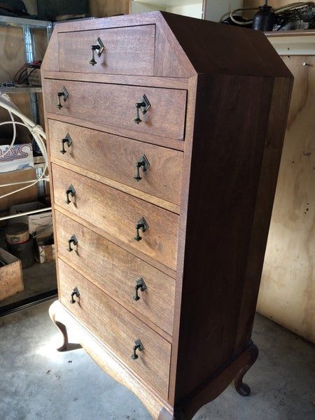 6 Drawer Chest of Drawers | Trade Me Marketplace Tallboy Chest Of Drawers, Dovetail Joints, Queen Anne Style, Building Renovation, 6 Drawer Chest, Tall Boys, Event Activities, Dove Tail Joints, Cabriole Legs