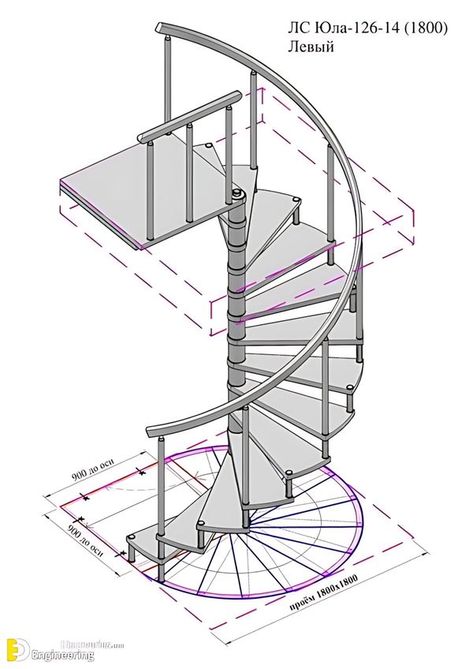 Circle Stairs Plan, How To Build A Spiral Staircase, Metal Spiral Staircase, Circle Stairs, Metal Roof Construction, Spiral Staircase Plan, Spiral Staircase Design, Grid Plan, سلالم حلزونية