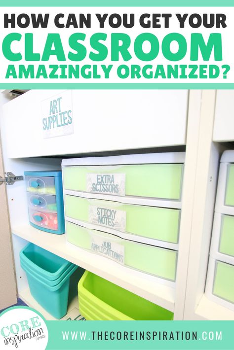 Student Bins Organization Ideas, Classroom Copies Organization, Folder Organization Student, Organizing Student Supplies At Tables, Organize Classroom Supplies, Organizing Student Supplies, Teacher Bookshelf Organization, Organize Teacher Desk, Classroom Systems And Routines