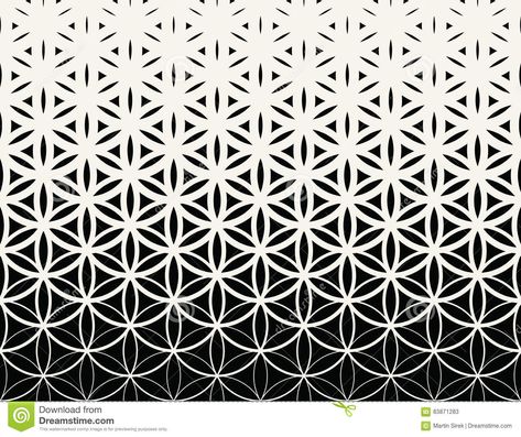 Illustration about Abstract sacred geometry black and white gradient flower of life halftone pattern background. Illustration of halftone, background, monochrome - 83871283 Geometric Fade Pattern Tattoo, Geometry Tattoo Design, Faded Geometric Pattern Tattoo, Geometric Pattern Tattoo, Geomatrical Patren Tattoo, Geometric Fade Pattern, Background Tattoo Design, Fading Geometric Pattern Tattoo, Sacred Geometry Dotwork Tattoo