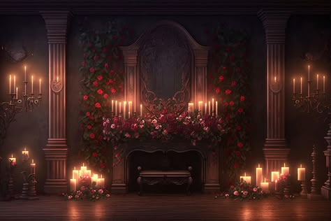 Gacha Dining Room Background, Inside Castle Background, Background Red Aesthetic, Room Background For Editing, Aesthetic Backgrounds Horizontal, Gacha Overlay, Rose Architecture, Maternity Background, Vampire Room