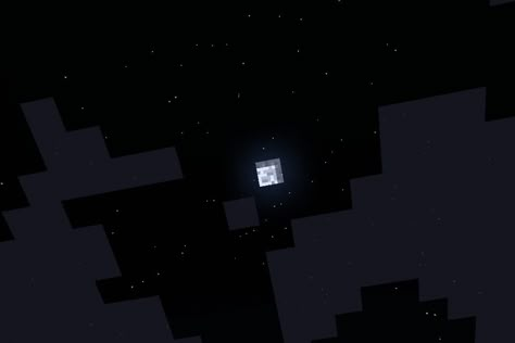 Moon And Stars Wallpaper Laptop, Moon And Stars Header, Minecraft Night Sky, Dark Moon Aesthetic Wallpaper Laptop, Moon Minecraft, Minecraft Computer, Pixel Moon Black Background, Minecraft Sky, Night Sky Moon