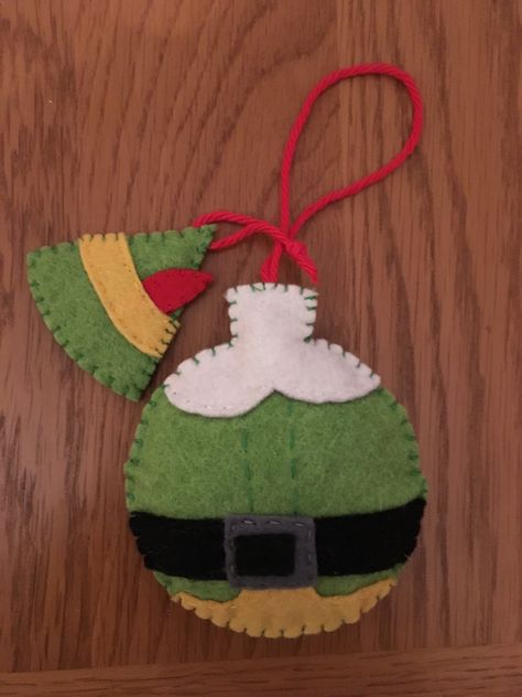 Buddy The Elf Gifts, Elf Felt Ornament, Buddy The Elf Ornaments Diy, Grinch Felt Ornament, Buddy The Elf Decorations Diy, Buddy The Elf Ornaments, Buddy The Elf Christmas Decorations, Buddy The Elf Christmas Tree, Buddy The Elf Decorations