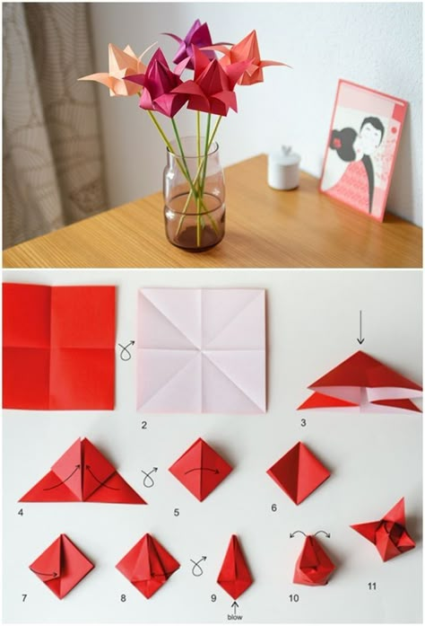 Diy Origami Decor, Origami Kutu, Diy Origami Home, Diy Origami Home Decor, Origami Home Decor, Origami Decoration, Origami Models, Cute Origami, Origami Love