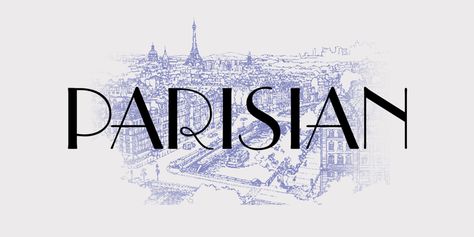 Parisian - Webfont & Desktop font « MyFonts Art Deco Branding, Dafont Fonts, Parisian Theme, Poster Fonts, Royal Park, Paris Theme, Geometric Form, Brand Board, Typography Fonts