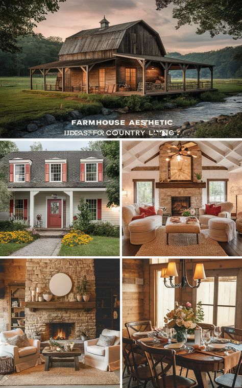 decor ideas, best room decor, cozy decor, Rural Home, Trendy Farmhouse, Farmhouse Living Room Ideas, Farmhouse Aesthetic, Living Room Goals, Comfortable Furniture, Farmhouse Decor Ideas, Farm Design, Cozy Farmhouse