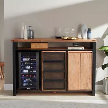 Bar Cabinets & Home Bar Furniture - Wine Enthusiast Diy Wine Bar, Wine Fridge Cabinet, Home Wine Bar, Wood Bar Top, Wine Glass Storage, Bar Cabinets, Home Bar Sets, Drawer Storage Unit, Home Bar Furniture