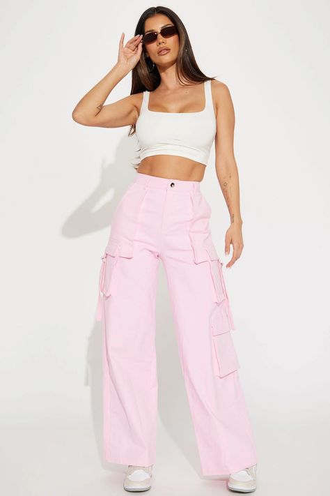 Light Pink Cargo Pants, Barbie Sweatshirt, Pink Cargo Pants, Cargo Pants Outfit, Lavender Pink, Utility Pockets, You Can Be Anything, Review Fashion, Loungewear Women