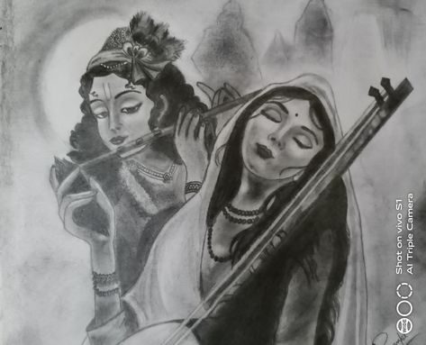 Krishna ji sketch Meera And Krishna, Krishna Ji Sketch, Krishna Pencil Sketch, Meera Bai, Pencil Drawing Images, Krishna Drawing, Pencil Sketch Images, Cute Panda Wallpaper, Krishna Ji