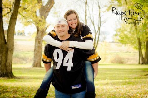 Help Support Beth Ann Lee (Wisniewski)  on GoFundMe - $5,701 raised by 98 people in 18 hours. Sports Engagement Photos, Football Engagement Pictures, Themed Engagement Photos, Football Wedding, Engagement Pic Ideas, Cute Engagement Photos, Engagement Shots, Engagement Picture Ideas, Engagement Pic