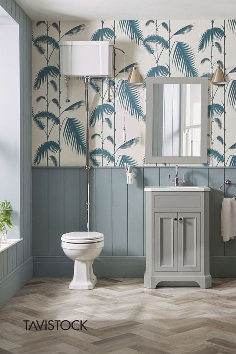 Tavistock Vitoria Furniture Unit Classic Bathroom Furniture, Small Downstairs Toilet, Cloakroom Toilet, Bathroom Unit, Bathroom Furniture Design, Toilet Room Decor, Small Toilet Room, Toilet Room, Small Toilet