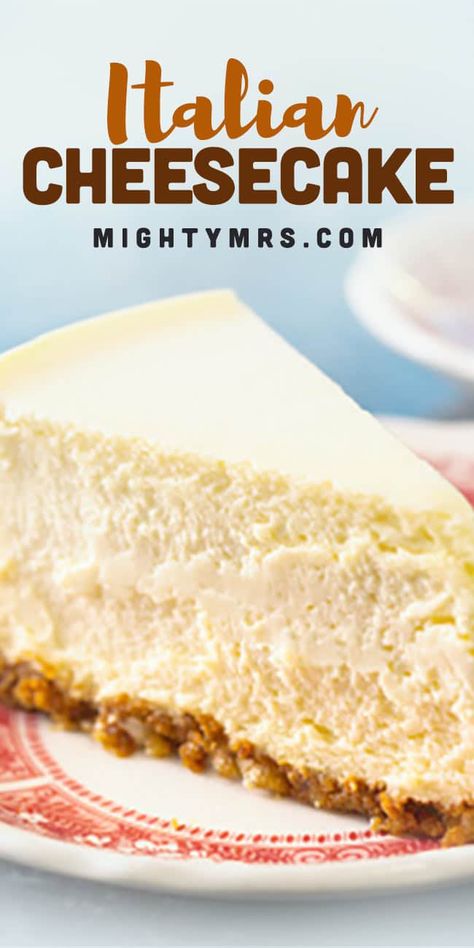 Classic Cheesecake Recipes, Lemon Ricotta Cheesecake, Oatmeal Crust, Italian Cheesecake, Recipes Cheesecake, Recipes By Ingredients, Recipe Cheesecake, Rich Cheesecake, Chocolate Honey