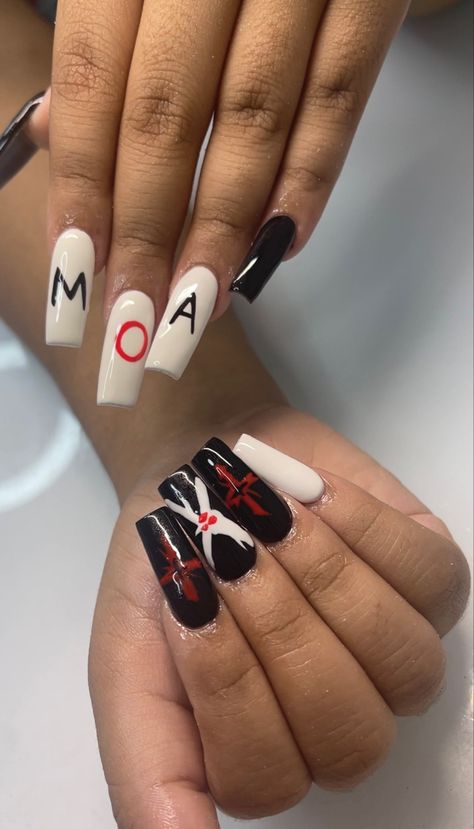 Txt Inspired Nails Temptation, Kpop Inspired Nails Txt, Txt Nails Designs Temptation, K Pop Nails Txt, Txt Nail Art, Txt Inspired Nails, Ateez Inspired Nails, Txt Nails Designs, Kpop Nails Inspired