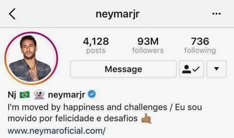 Neymar Removed PSG From His  Instagram Bio..👀👀 Neymar Jr Instagram, Liverpool Players, Instagram Algorithm, Good Instagram Captions, Instagram Hashtags, Top Celebrities, Business Insider, Instagram Bio, Instagram Influencer