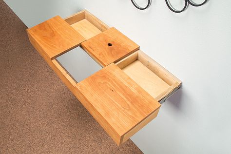 Floating Shelf with Hidden Storage - buildsomething.com Shelves With Hidden Storage, Shelf On Wall, Simple Wall Shelf, Floating Shelf Plans, Hidden Storage Ideas, Diy Wooden Shelves, Hidden Shelf, Floating Wall Shelf, Wall Railing