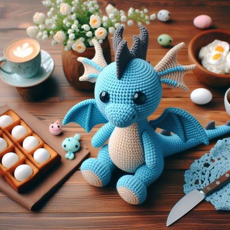 Crocheted Dragon Pattern Free, Dragon Pattern Crochet, Crochet Dragon Amigurumi, Free Crochet Dragon Pattern, Cute Dragon Crochet, Crochet Dragon Pattern Free, Dragon Amigurumi Free Pattern, Dragon Crochet Pattern Free, Amigurumi Dragon Free Pattern