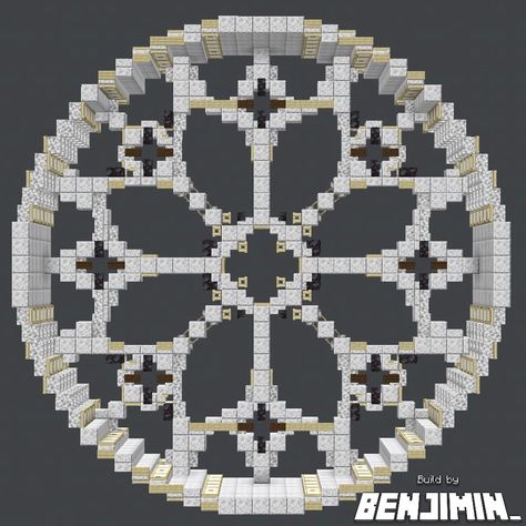 29 block wide diameter Snow Flake inspired Rose window! ✨ Built on stream 🫶 Design from An introduction to the study of Gothic architecture (1877) Swipe for full picture ➡️ Show some love and support if you like what you see <3 _____________________________________ 🪷FOLLOW me @Official_Benjimin for more! 🌱COMMENT to tell me what you think! 🌿LIKE and SAVE to show me your support! _____________________________________ 🥨Built on @bakery.builders 🍞IP: play.bakery.builders _________________... Wisteria Tree Minecraft, Gothic Architecture Minecraft, Minecraft Snow Castle, Gothic Minecraft Builds, Minecraft Gothic Builds, Minecraft Gothic House, Minecraft Cathedral, Minecraft Staircase, Minecraft Decoration Ideas