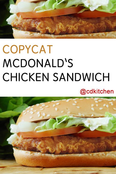 Chicken Recipes Lunch, Mcdonalds Copycat Recipes, Tempura Mix, Sandwich Sauce, Mcdonalds Recipes, Mcdonalds Chicken, Chicken Sandwich Recipe, Kfc Recipe, Chicken Burgers Recipe