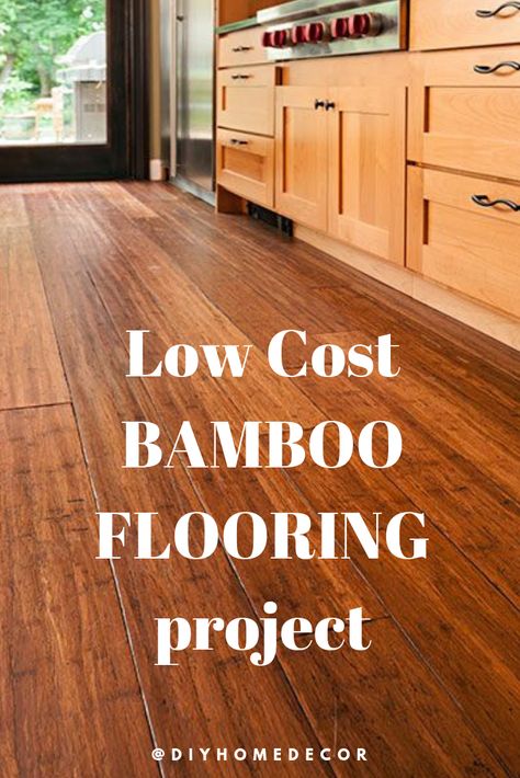 Low Cost bamboo wood flooring project for your living room, kitchen or patio. #virginpearlscollection #diyhomedecor #bambooflooring Kitchen With Big Island, Engineered Bamboo Flooring, Kitchen Bamboo, Bamboo Wood Flooring, Dream Furniture, Design Blogs, Flooring Projects, Bamboo Flooring, Flooring Ideas