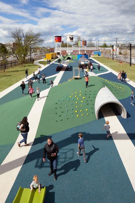 Playgrounds Architecture, Cool Playgrounds, Rogers Arkansas, Urban Playground, Sport Park, Children Park, Playground Design, Public Park, Parking Design