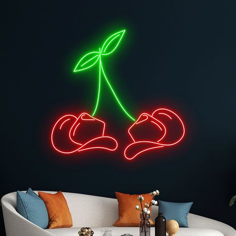 Cherry Cowboy Hat Neon Sign, Cowboy Howdy Led Light, Western Neon Light, Country Living Led Sign, Rodeo Room Wall Decor, Cowboy Neon Light Let us light up your life with quality LED neon signs for home, business, weddings, events, & more. Take a business logo, song lyrics, a kid's name, or even the shape of your dog, & neon-ify it! We are helping make art accessible with easy-to-design, stylish neon lights. Get creative and design your own neon sign. Your name, motto you live by, your business m Aesthetic Wall Lights, Cherry Cowboy Hat, Nashville Room Decor, Country Theme House Decor, Country Neon Sign, Disco Cowgirl Apartment, Cowgirl Neon Sign, Western Neon Signs, Neon Room Signs