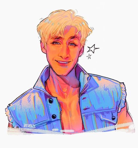 Ken X Ryan, Ryan Barbie, Ken Fanart, Ryan Gosling Ken, Barbie Fanart, Barbie Series, Male Art Men, Ken Barbie, Barbie Drawing