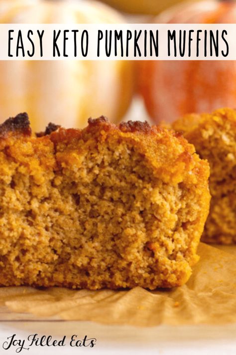 Keto Pumpkin Muffins, Pumpkin Pie Muffins, Easy Pumpkin Muffins, Low Carb Pumpkin Muffins, Healthy Breads, Pie Muffins, Pumpkin Muffins Easy, Keto Pumpkin Pie, Postre Keto