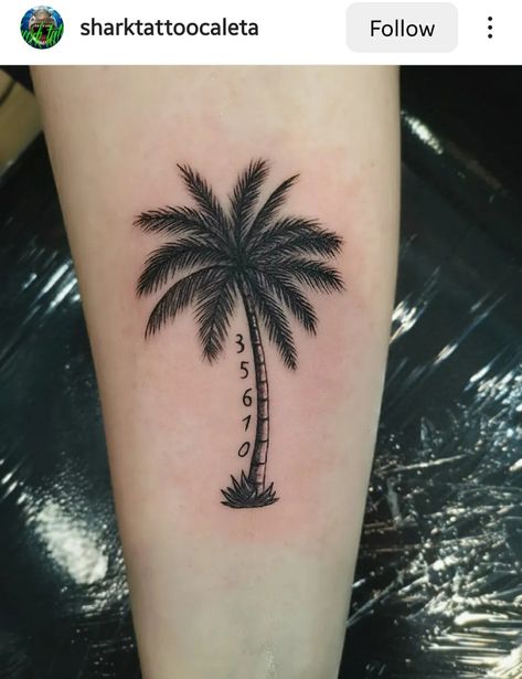 Cute Palm Tree Tattoo, Palm Tree Tattoos For Women, Mama Tattoo, Fourth Of July Crafts For Kids, Tattoo Samples, Tree Tattoos, Ankle Tattoos, Palm Tattoos, Palm Tree Tattoo