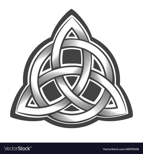 Tattoo Designs Black And White, Triquetra Tattoo, Trinity Knot Tattoo, Designs Black And White, Trinity Tattoo, Celtic Fonts, Scandinavian Tattoo, Celtic Heart Knot, Celtic Knot Tattoo