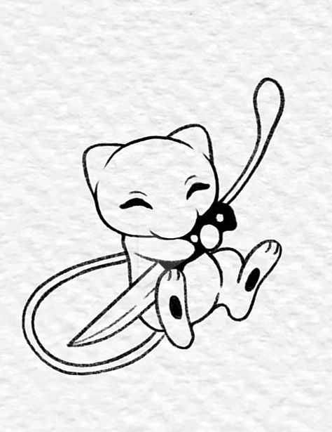 Mew Tattoo, Pokemon Tattoos, Pikachu Tattoo, Petit Tattoo, Pokemon Mew, Pokemon Sketch, Pokemon Tattoo, Geniale Tattoos, Cute Little Tattoos