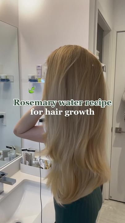 Rosemary mint water recipe! 🍃 #hairtok #haircare #healthyhair #rosem... | rosemary water | TikTok Hair Care Rosemary, Water Tiktok, Tips For Thick Hair, Diy Hair Growth Oil, Hair Growth Oil Recipe, Hair Oil Recipe, Growing Long Hair Faster, Rosemary Hair Growth, Make Hair Thicker