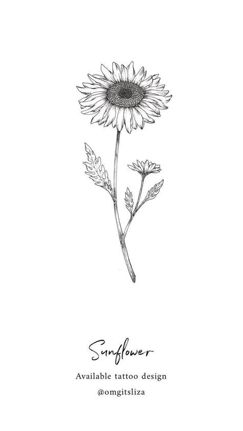 Sunflower Tattoo Design Illustration by Liza you piercing #Design #Illustration #Liza #piercing # you #Uncategorize Mysterious Tattoo, Henne Tattoo, Illustration Design Graphique, Tattoo Themes, Tattoo Trend, Drawing Hands, Palm Tree Tattoo, Cat Tattoos, Disney Tattoo