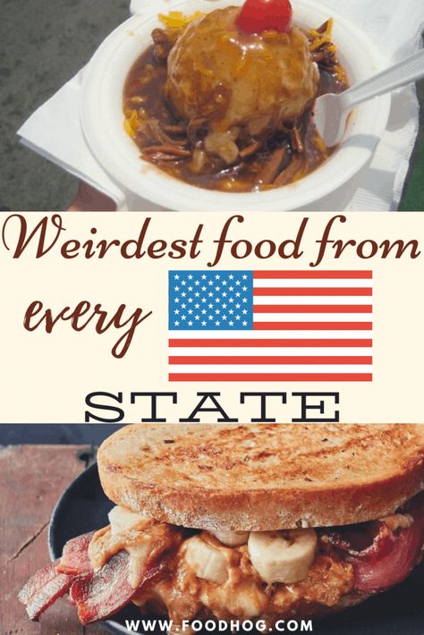 Are you wondering what are some of the weirdest things people in the United States eat every day? Then you'll surely love the weirdest dishes from every American state. #weirdfoodusa #worstfoodfromeverystate #usafood #culinaryusa Boiled Dinner, Usa Destinations, Usa Food, State Foods, American Recipes, Culinary Travel, American Dishes, Travel Finds, Food Board