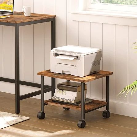 HOOBRO Mobile Printer Stand | Wayfair Printer Desk, Printer Cart, Printer Shelf, Industrial Home Offices, Mobile Cart, Mobile Printer, Printer Stands, Printer Cartridge, Printer Stand