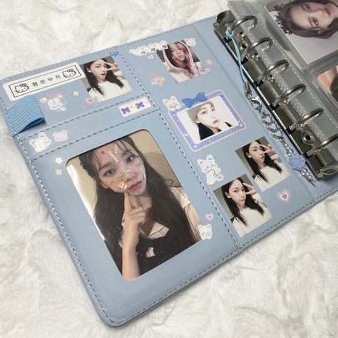 Pc Collection Kpop Binder, Pc Binder Deco, Photocard Binder Deco, Photocard Binder Ideas, Photocard Collection Binder, Kpop Binder Deco, Kpop Collect Book, Macaron Binder, Binder Inspiration