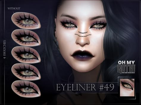 Sims 4 Cc Grunge Makeup, Sims 4 Cc Gothic Clothing, Sims 4 Cc Goth Hair, Ts4 Goth Cc, Sims 4 Cc Goth Clothing, Gothic Sims 4 Cc, Sims 4 Cc Eyeliner, Sims 4 Gothic Cc, Sims Cc Makeup