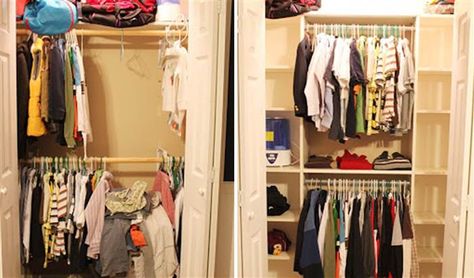 Ikea Closet Idea Rental Closet Makeover, Rental Closet Organization, Rental Closet, Closet Idea, Closet Transformation, Organized Closet, Ikea Closet, Closet Renovation, Closet Layout