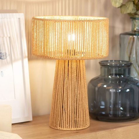 Rafia Lamp, Raffia Lampshade, Lampshades, Pendant Lights, Table Design, Morocco, Pendant Lighting, Braids, Boutique