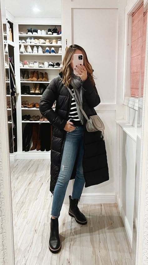 Casual Weekend Outfits For Women Winter, Winter Outfits With Winter Boots, Very Casual Winter Outfits, 2013 Winter Outfits, Denim Mini Dress Outfit Winter, Chile Winter Outfit, Winter Casual Outfit For Women Cold, Coat Outfits For Women Winter, Usa Winter Outfit