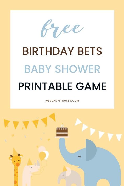 Looking for a quick and easy game to play at your baby shower party? This FREE birthday bets baby shower printable games make it easy to let everyone place a “bet” about when the baby or babies will be born!  #modernbabyshowergames  #babyshowerprintable #freebabyshowerprintablegame Long Distance Baby Shower Ideas, Elegant Baby Shower Ideas, Budget Baby Shower Ideas, Baby Shower Games Free, Baby Shower Printable Games, Mother Blessing, Virtual Baby Shower Ideas, New Mom Gift Ideas, Traditional Baby Shower